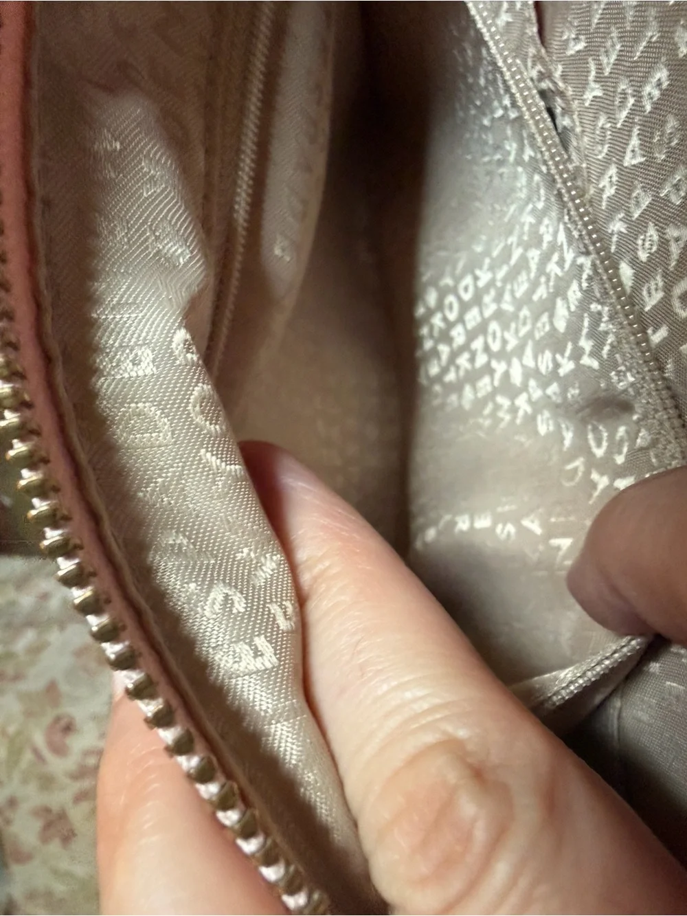 kate spade Pale Pink Pebbled Leather Chain Shoulder Bag